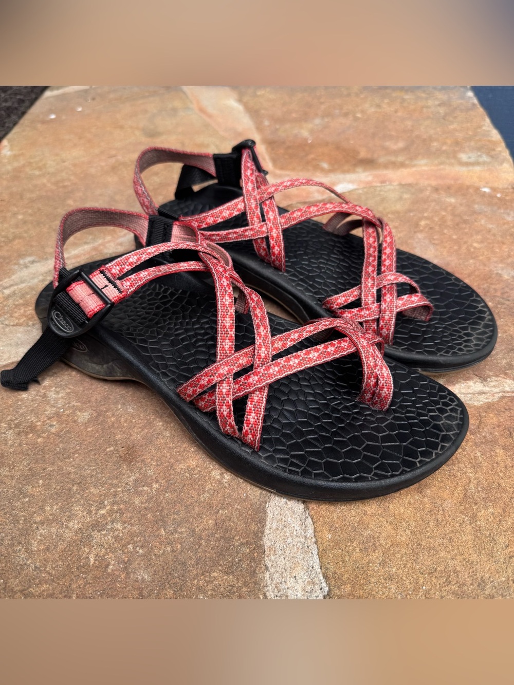 Chaco Z/Volv X2 Women’s 10 Pink Red Toe Loop Hiking Sandals EcoTread